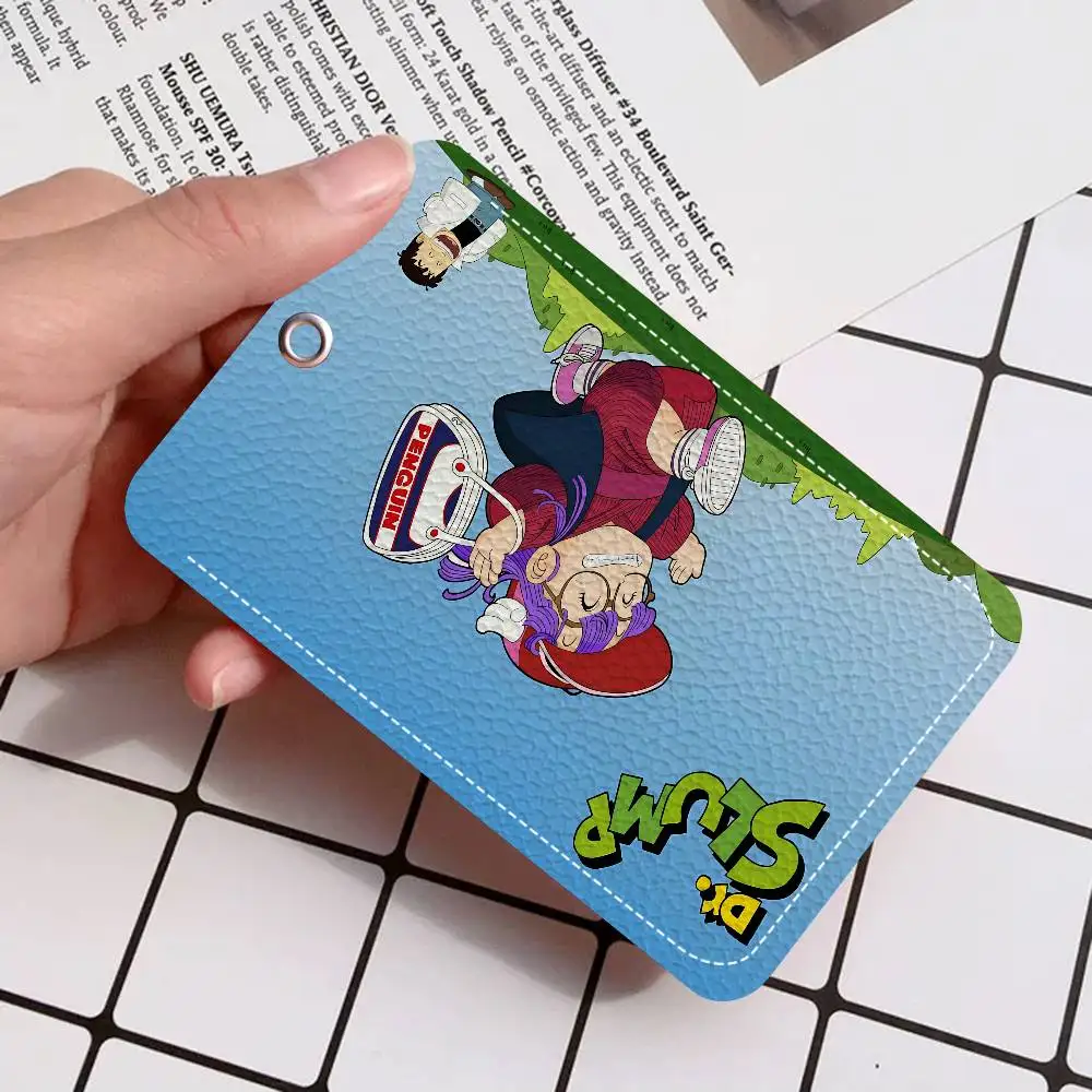 D-Dr S-Slump Anmie PU Soft Leather Rectangular Key Card Holder Induction Elevator Protection Cover Youth Faion Accory