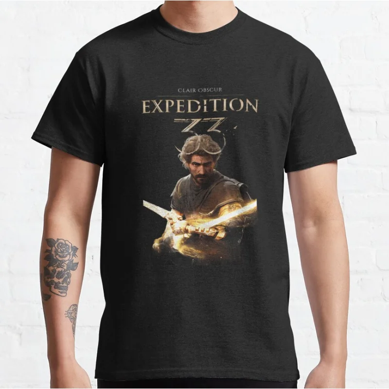 

Clair Obscur Expedition 33 Gustave 2025 Dark Fantasy video game T-shirt Gift for Gamer Large size Adult Tops S-6XL
