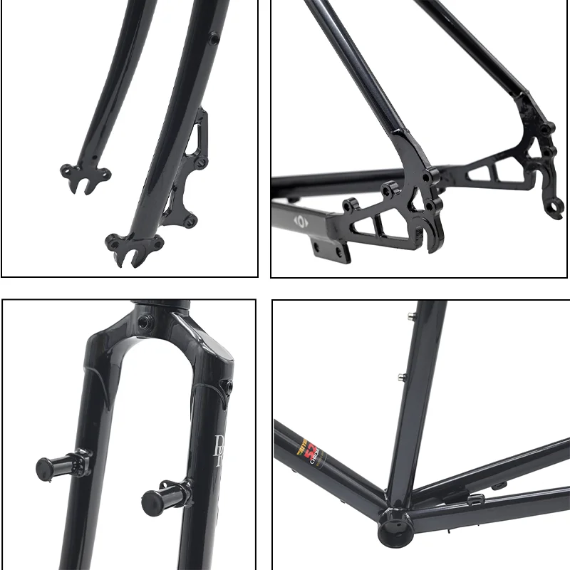 DARKROCK-CRMO-Steel Bicycle Frame, Travel 700C, Long Distance, Front Fork, Leisure, Touring, Gravel, Mountain, Road