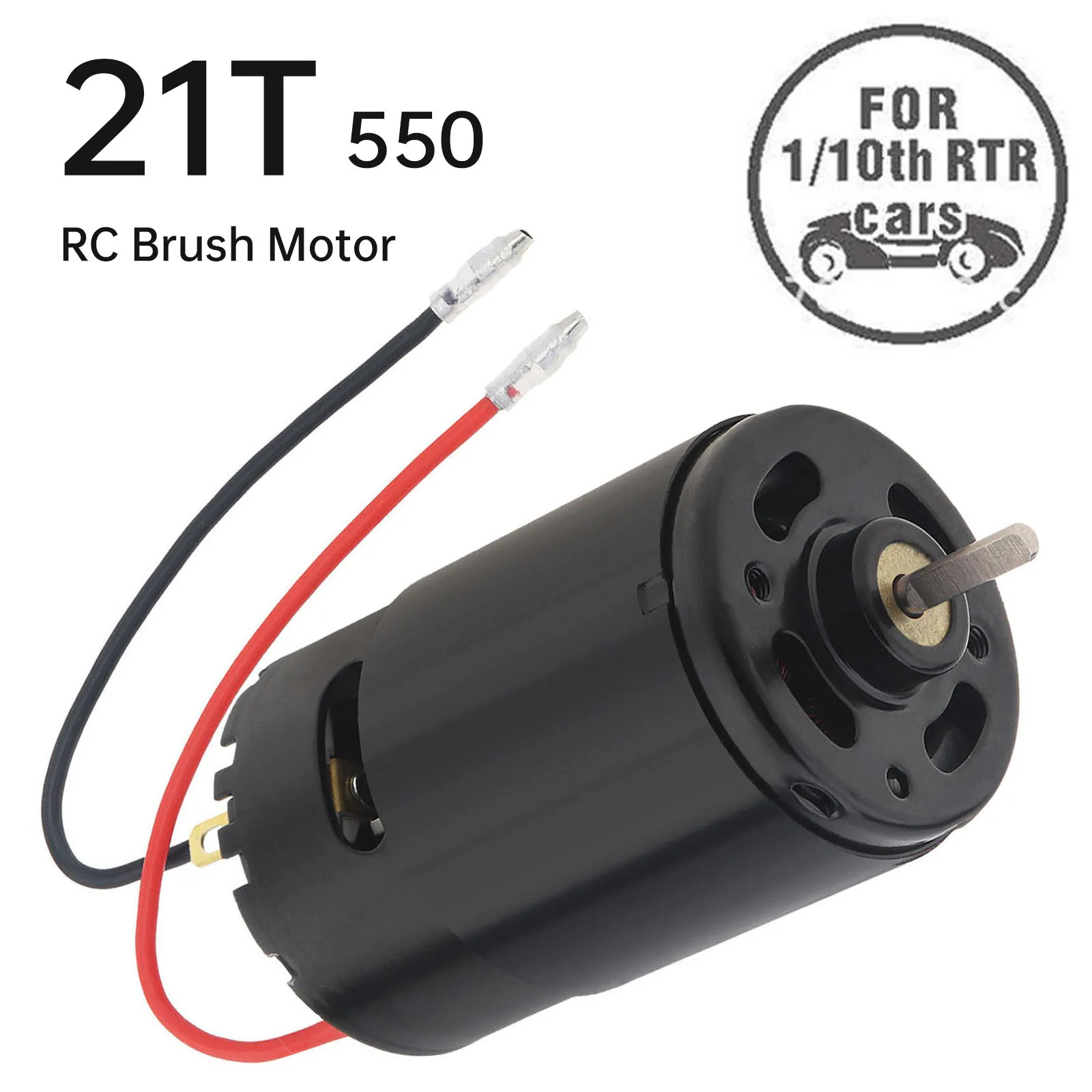 21T 550 Brushed Motor 6 - 8.4V 12900RPM 3.17mm Output Shaft DC Motor for 1/10 RC Trail Crawler Car / RC Off-Road Climbing Car