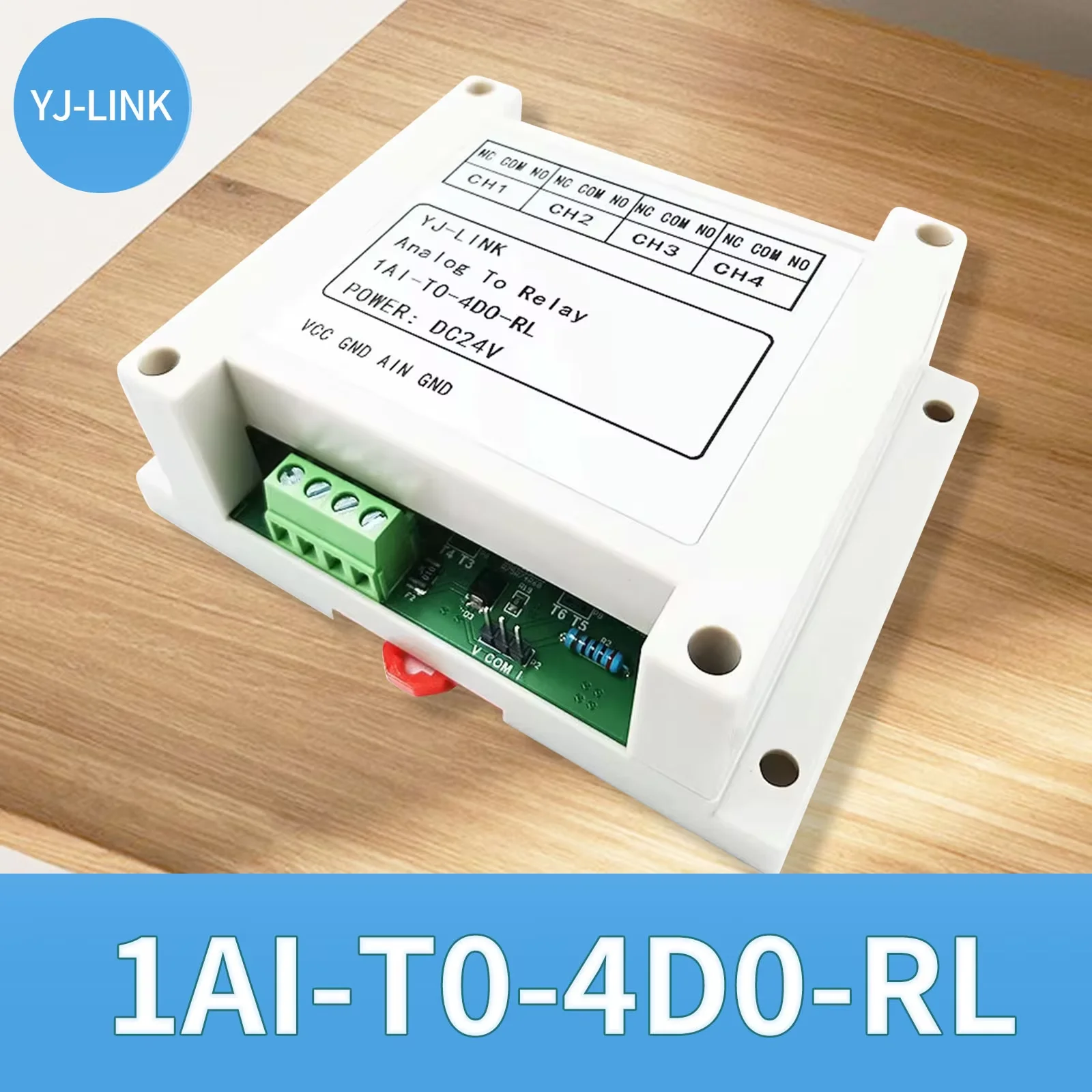 1-Channel Analog Signal Input Triggers 4-Channel Relay Switch Output 4-20mA Current 0-10V Voltage Control Relay Module