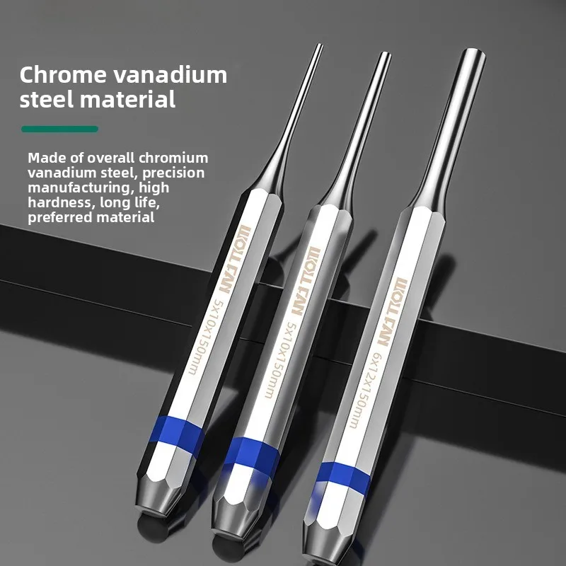 High Strength Chrome Vanadium Steel Center Cylindrical Pin Positioning Chisel Pin Top Out Fitter Punching Punch