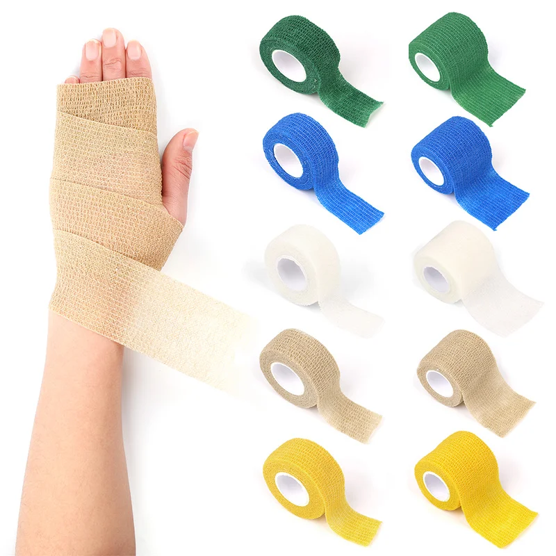 4.5m Colorful Sport Self Adhesive Elastic Bandage Wrap Tape Elastoplast for Wrist Elbow Knee Ankle Palm Shoulder Support Pad