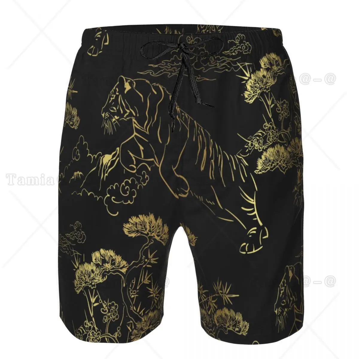 Summer beach swimsuit men's quick-drying swimwear Japanese Gold Tiger men breathable swimwear beach shorts sexy male swimsuit