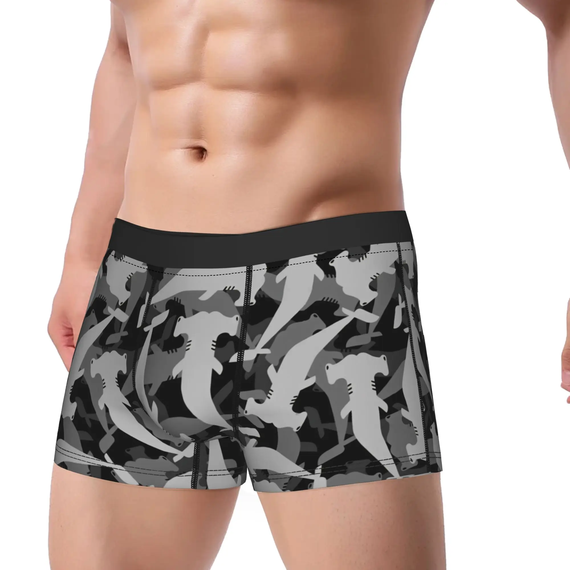 Hammerhead shark pattern seamless Underwear  Custom DIY Trunk Hot Sale Male Underpants Breathable Shorts Briefs Birthday Gift