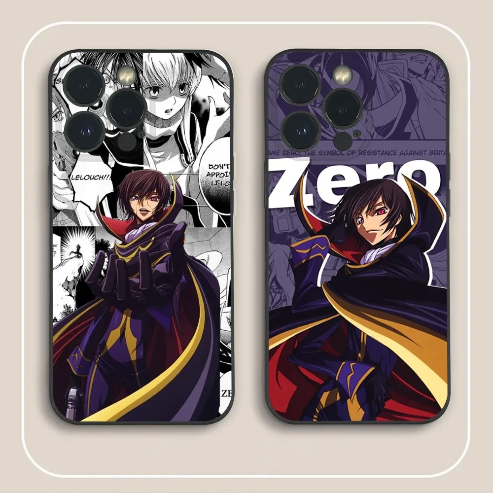 Anime C-Code G-Geass Funny Phone Case For iPhone 15 14 13 12 11 Pro Xs Max Mini XR X 7 8 Plus Black Frosted Soft Shell Funda