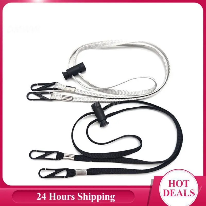 Mask Hanging Rope Face Mask Lanyard Mask Holder Adjustable Traceless Ear Hanging Rope Two Hooks