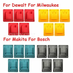 5Packs Tool Mount Storage Bracket For Makita Bosch Dewalt Milwaukee，18V Li-ion Battery Tool Machine Drill Holder Slots Stand
