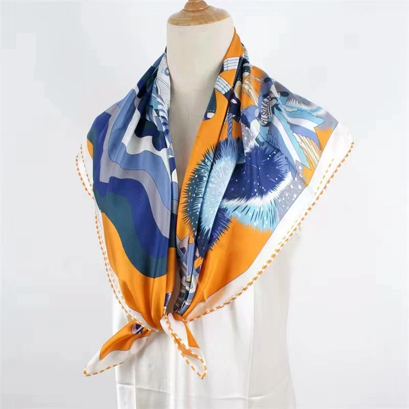 Horse 90 Silk Scarf Wraps 100% Twill Silk Scarf Shawl 14mm