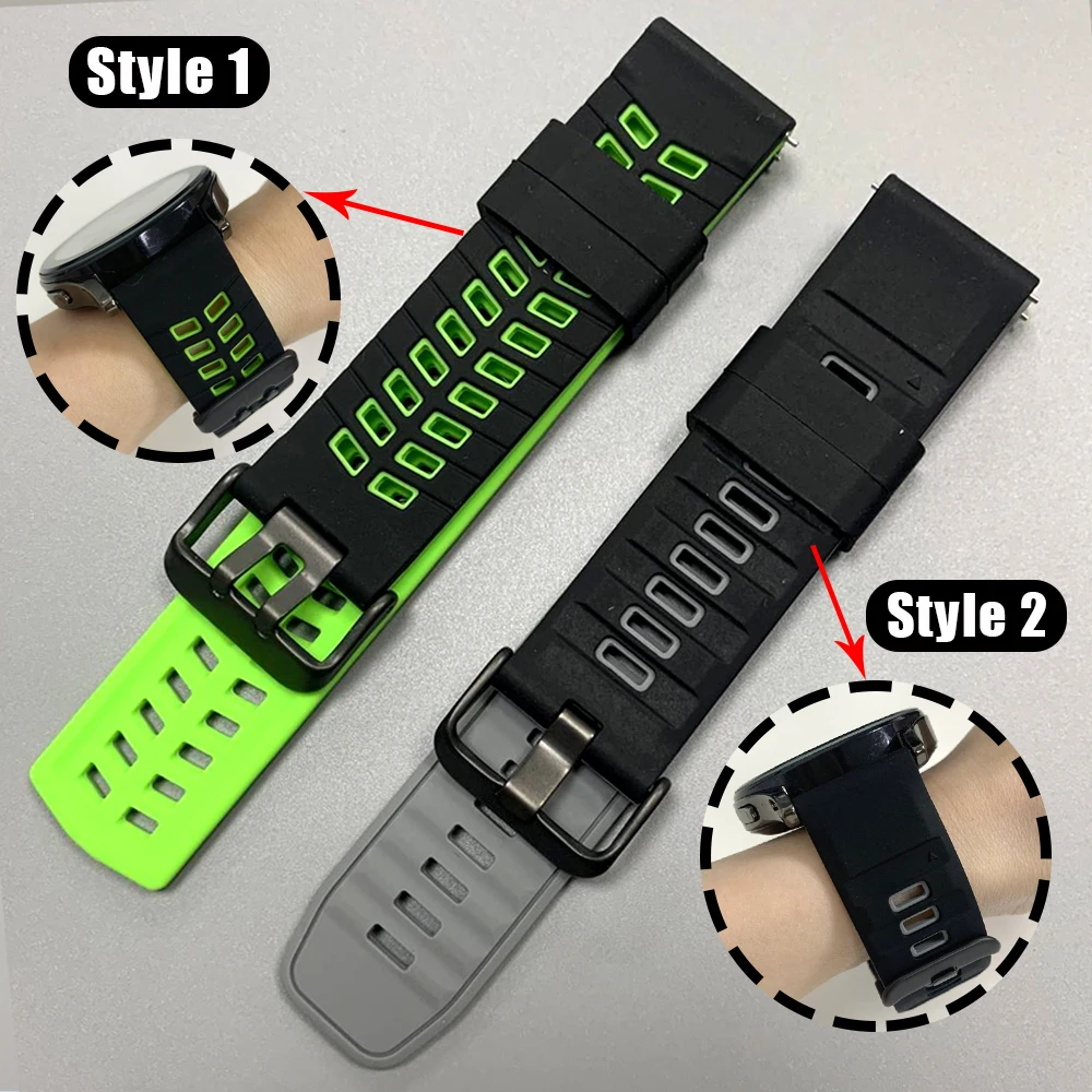 22 مللي متر حزام سيليكون ناعم لساعة هواوي GT 6/GT5 Pro العصابات لساعة هواوي 5 4 3 GT4/GT3/GT 2 46 مللي متر سوار رياضي قابل للتنفس