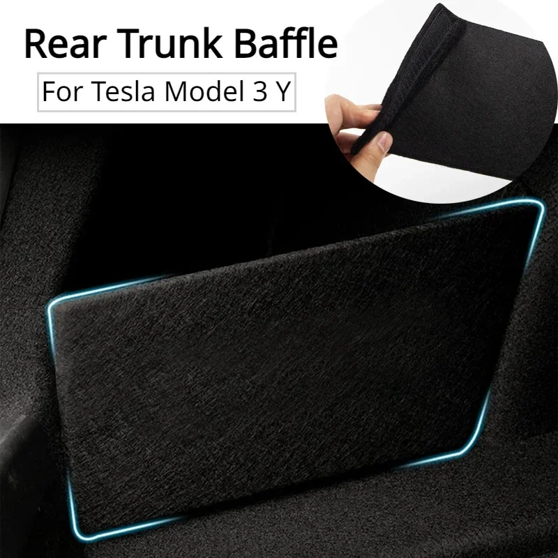 

New For Tesla Model 3 Y Rear Trunk Organizer Side Storage Divider Back Suitcase Separator 2023 2022 2021 Car Upgrade Accessories