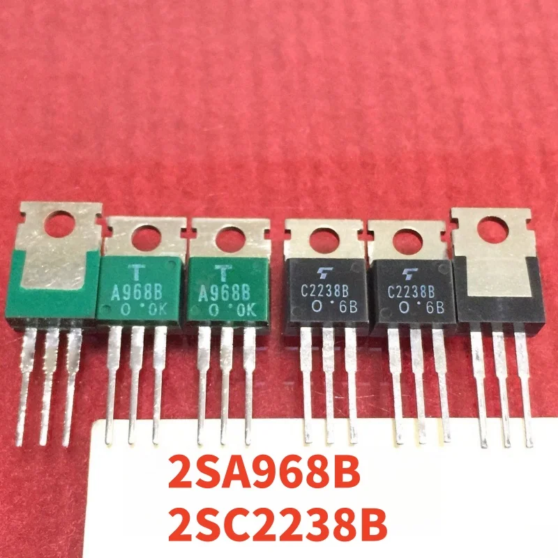 

5 pairs/10 pcs (5pcs 2SA968B+5pcs 2SC2238B) 100% new original 2SA968B 2SC2238B A968B C2238B Audio amplifier pairing tube