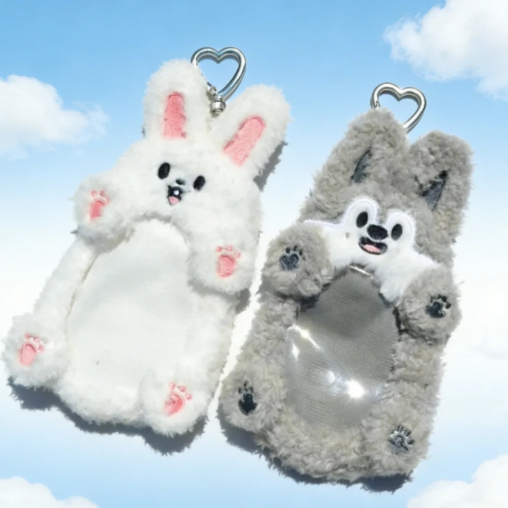 

Плюшевый держатель для карт SKZOO в виде животного, пластиковый, для фото 3 дюйма, магнитный, нестандартной формы, защитный чехол-подвеска