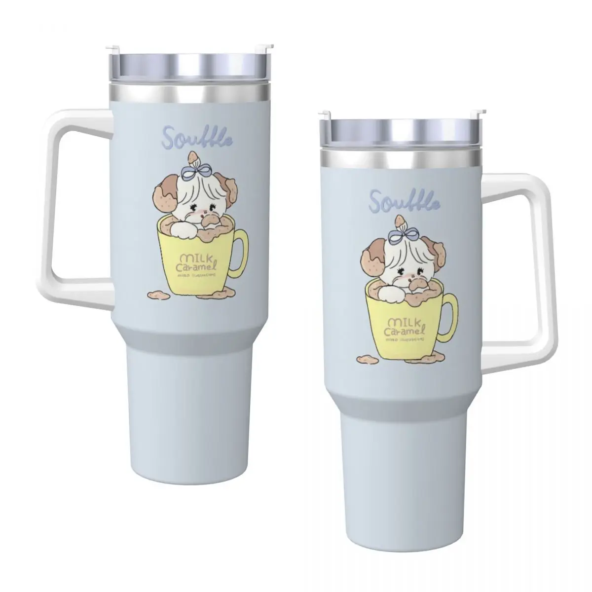 Stainless Steel Tumbler Mikko Car Mugs With Straws Travel Cold and Hot Water Bottle Portable Large Capacity Coffee Mug