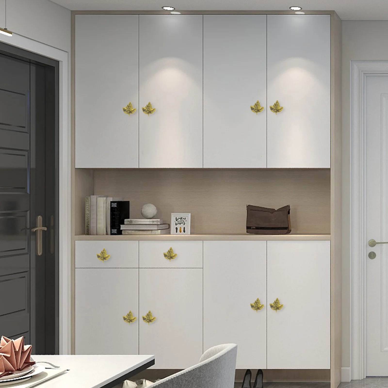 

4Pcs Cabinet Handles Single Hole Pull Knobs Smooth Zinc Alloy Finish Drawer Pulls for Kitchen Wardrobe Storage Units