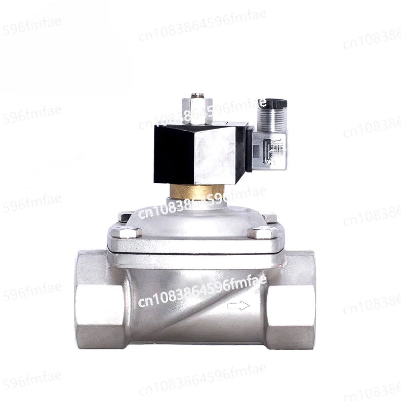 

2" Normally Open Stainless Steel Solenoid Valve IP65 Pipe Control Switch DN50 Electric Water Valve AC/DC 220V 24V 12V