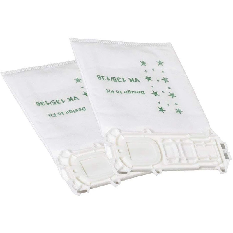 Aspirador Anexos, Acessórios de limpeza, Fits Vorwerk VK135, VK136, 10 Sacos de pó, 1 Purificadores
