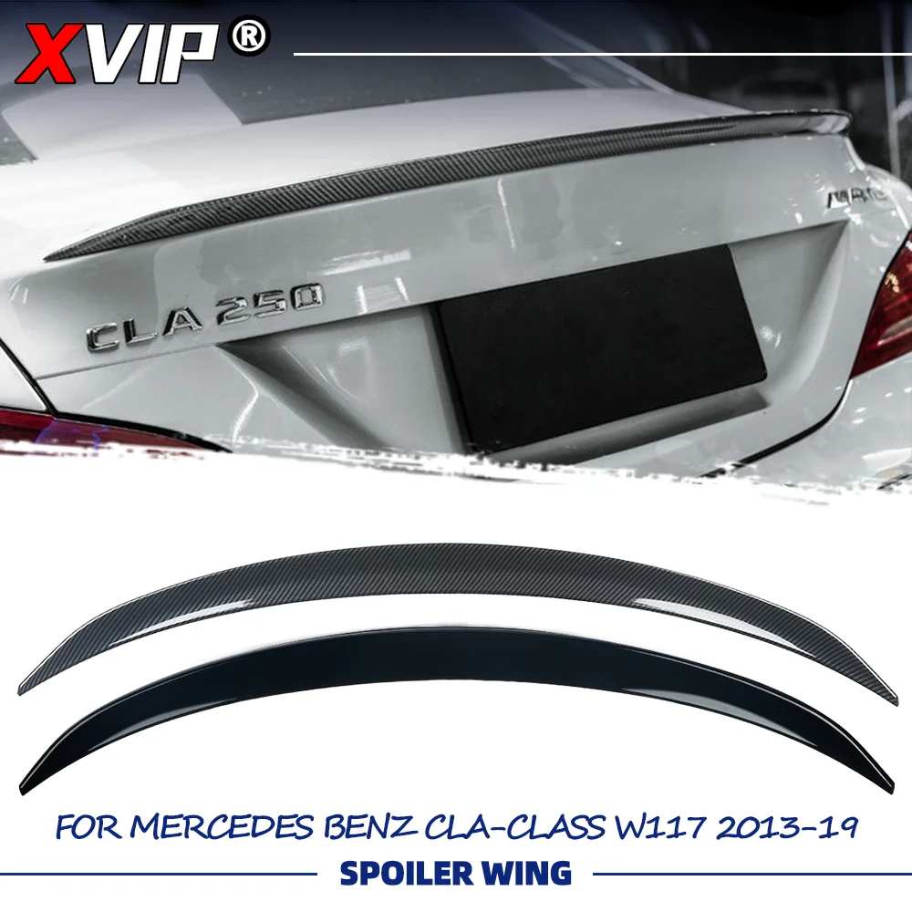 

XVIP Glossy Black Glossy Carbon Fiber Look Rear Spoiler Wing For Mercedes Benz CLA-Class W117 2013-2019