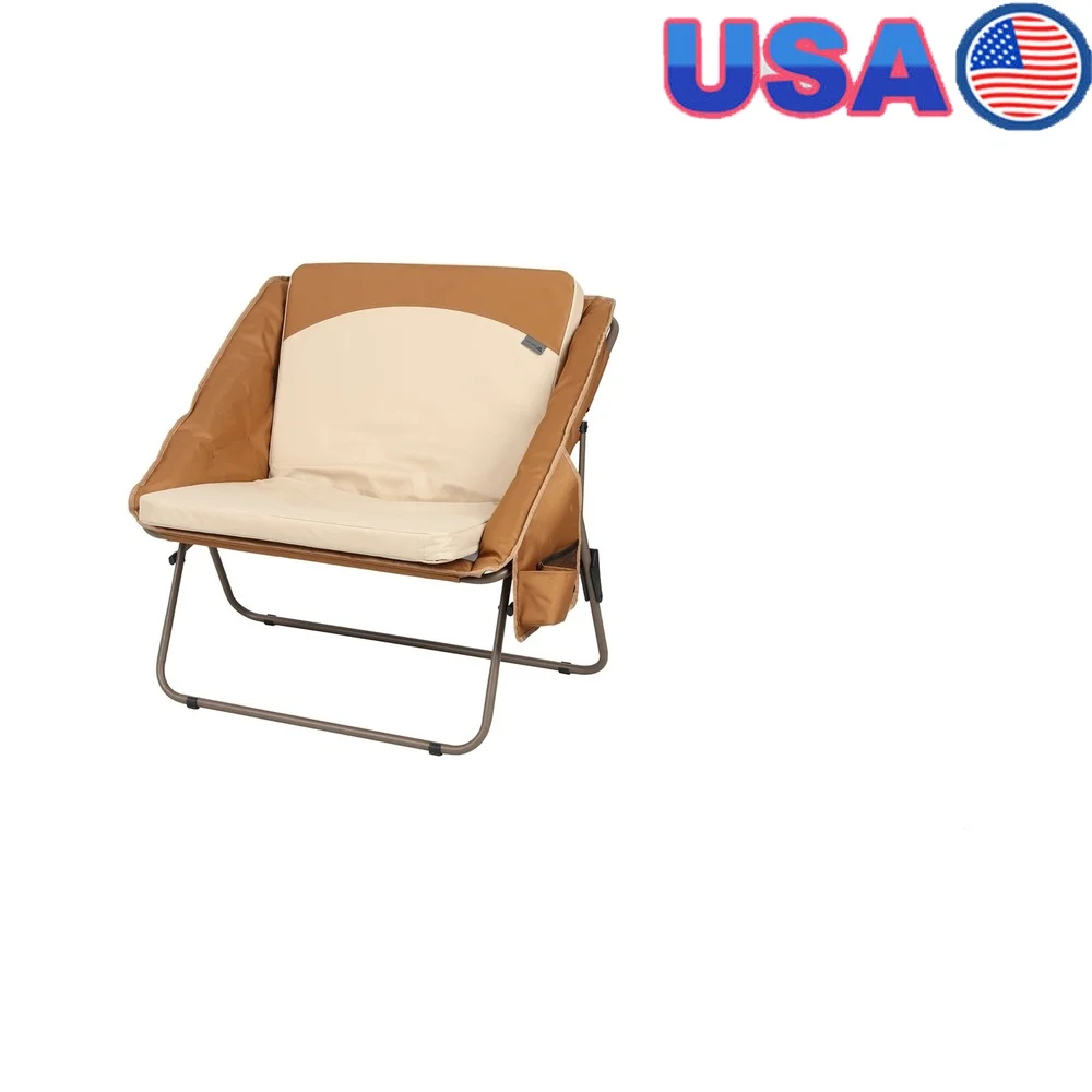 

Comfort Mesh Camping Chair Durable Polyester Foldable Outdoor Seat Portable Dog Bed Lightweight Steel Frame 250lbs Capacity