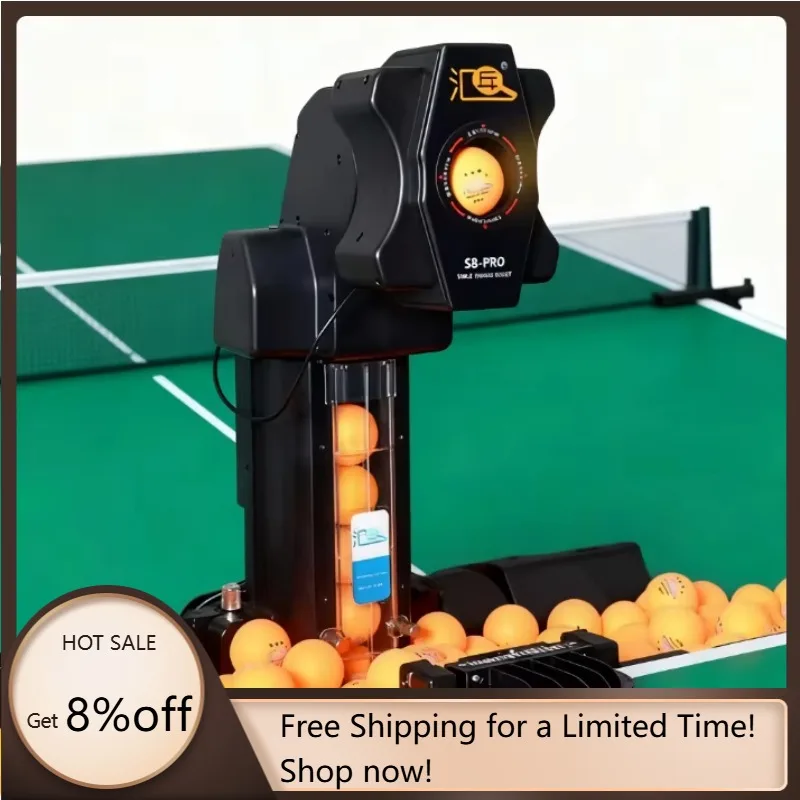 STLF HuiPang S8PRO آلة تقديم تنس الطاولة الأوتوماتيكية عالية الصعوبة عن بعد روبوت تدريب احترافي