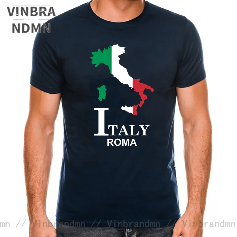 Italy Italia Italian ITA Rome Roma mens t shirt new Top t-shirt Fashion Short-sleeved clothes summer national map streetwear Tee