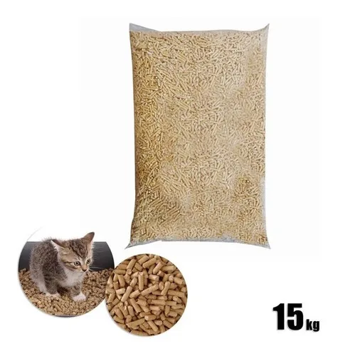 Wood Hygienic Granulate for Poultry, Cats, Reptiles and Rodents-PLURI-PET-15 Kg-(Cat-Soil Replacement)