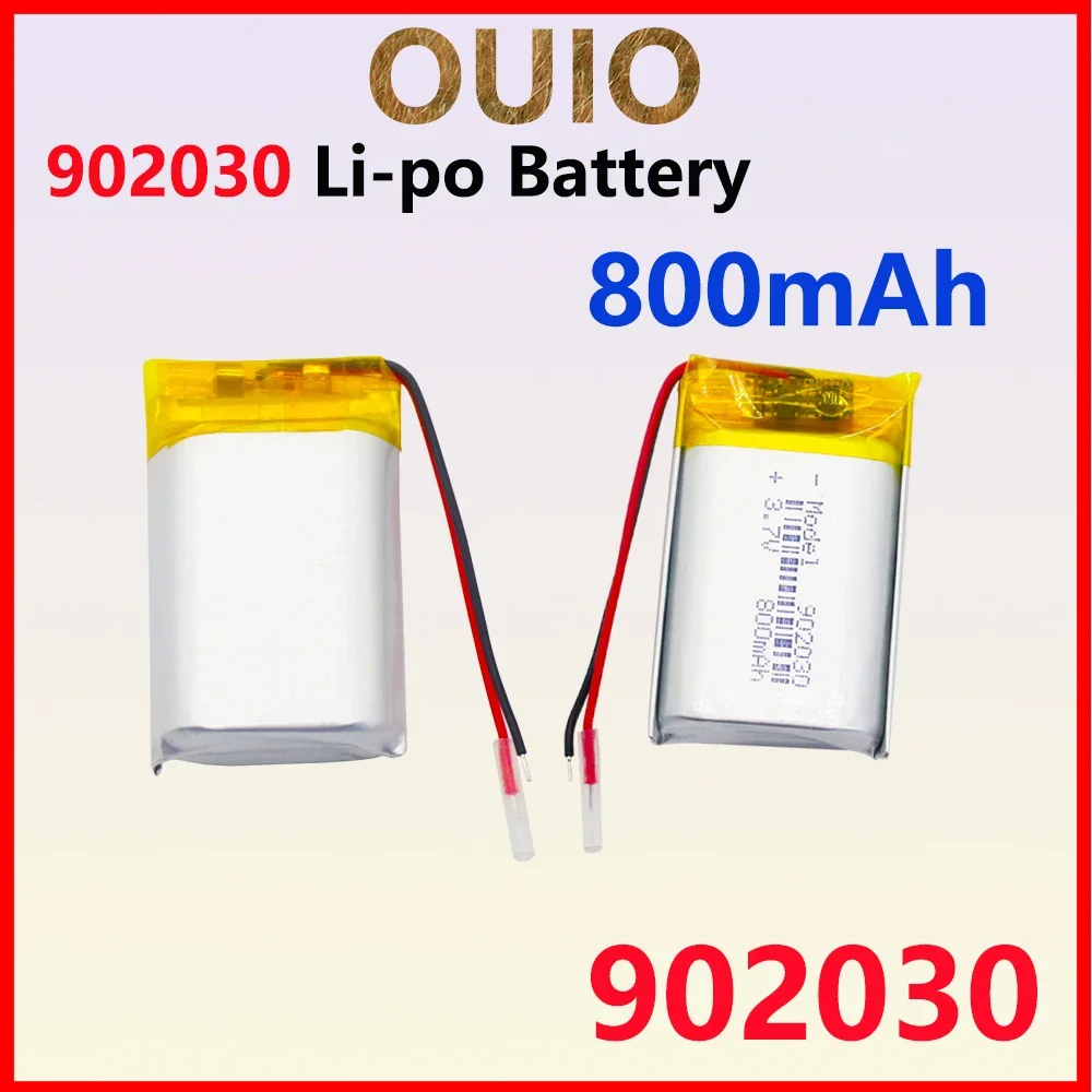 902030 polymer lithium ion rechargeable battery 3.7V 800mAh battery for Consumer electronics toys LED lights bluetooth speakers