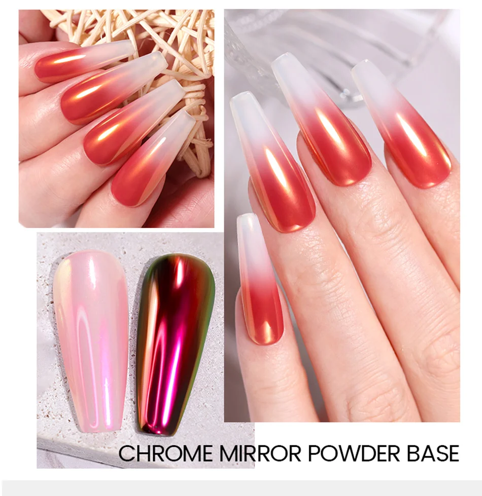 BORN PRETTY 10ml Klarer Chrom-UV-LED-Gel-Nagellack ohne Abwischen für Spiegel-Metallic-Pigmentpulver Nagelstudio-Maniküre 1/2 Stück – Detail 11