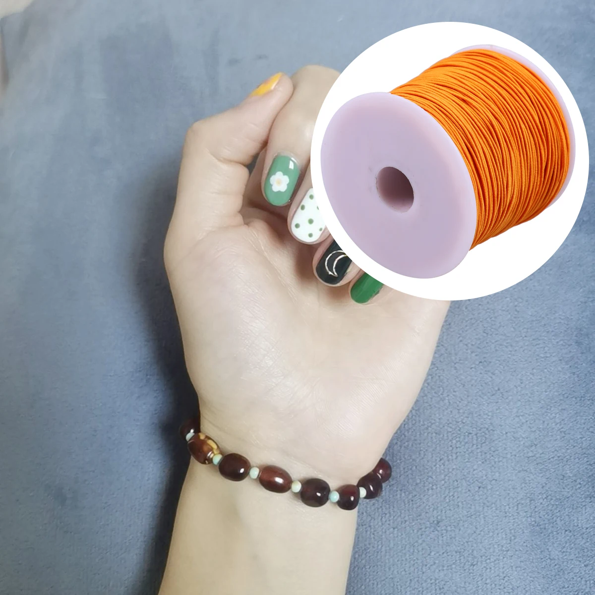 

100Ft Yellow String For Diy Jewelry Bracelet Necklace Beads Making Wear Resistant Strong Jewelry Elastic Strand Craft Supplies