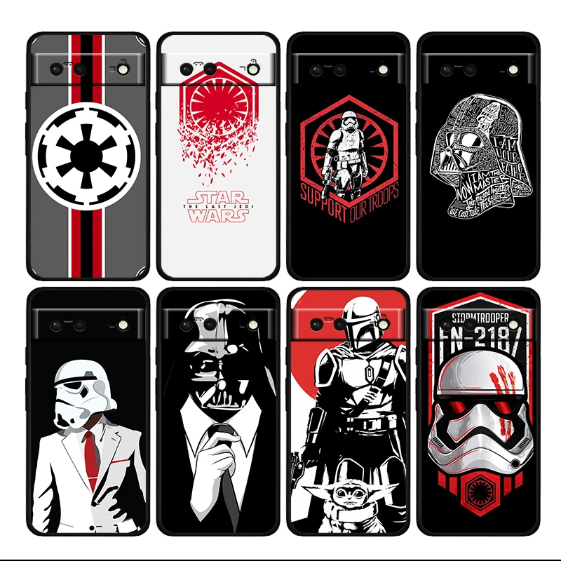 Star Wars Robot Heroes Shockproof Cover For Google Pixel 7 6 6A 5 4 5A 4A XL Pro TPU Soft Silicone Soft Black Phone Case Fundas