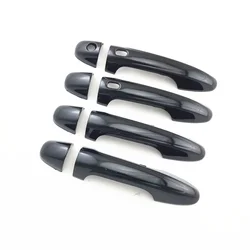 4Pcs Bright Black Door Handle Covers 4 Doors ABS For Toyota Hilux N80 2015-2020