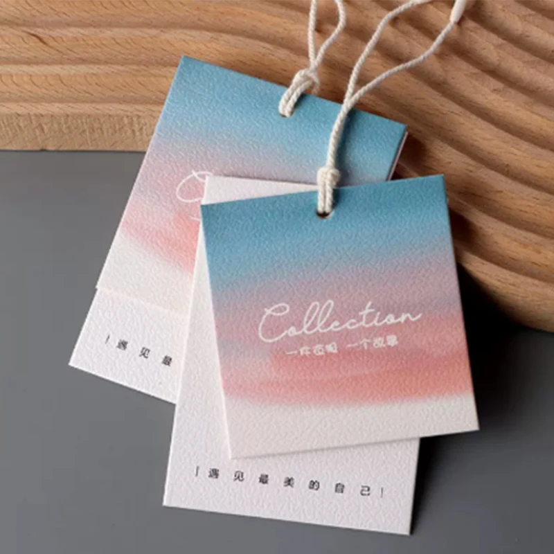 Clothing hang tag customization logo clothing store high-end light luxury label customization hanging design price trademark