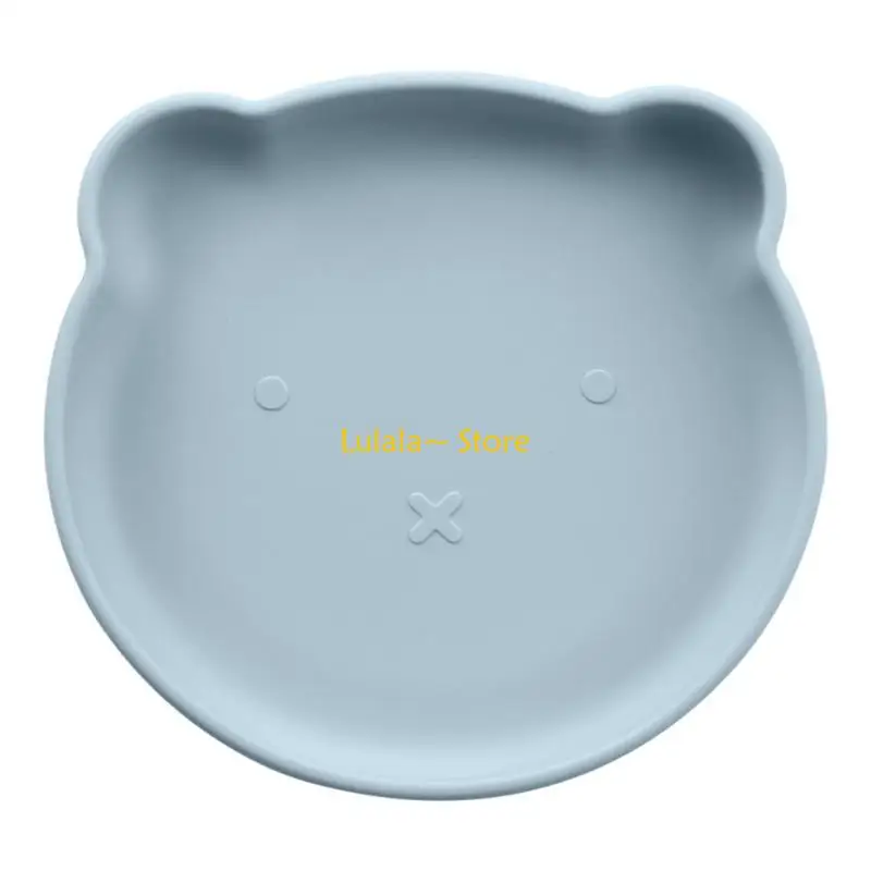

Y4QA Cartoon Silicone Plate Bear Plate Portable Baby Suction Plate Multi-color