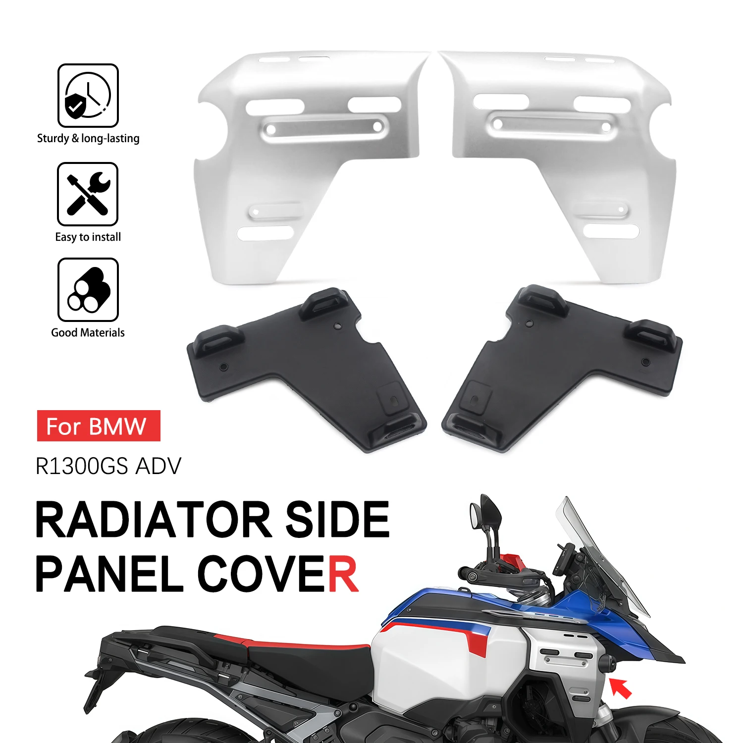 Motorcycle Side Panels Water Tank Guards Protector FOR BMW R1300GS Adventure 2024 2025 2026 Side Panel Protective Cover