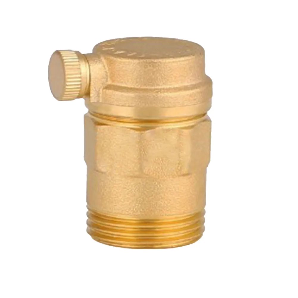 Air Release Valve Yellow Brass Exhaust Valve HVAC Installation High Pressure Withstand Improved System Efficiency