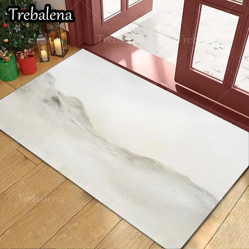 

1pc Welcome Door Mat Abstract Marble Print Indoor Outdoor Doormat Soft Entrance Rug