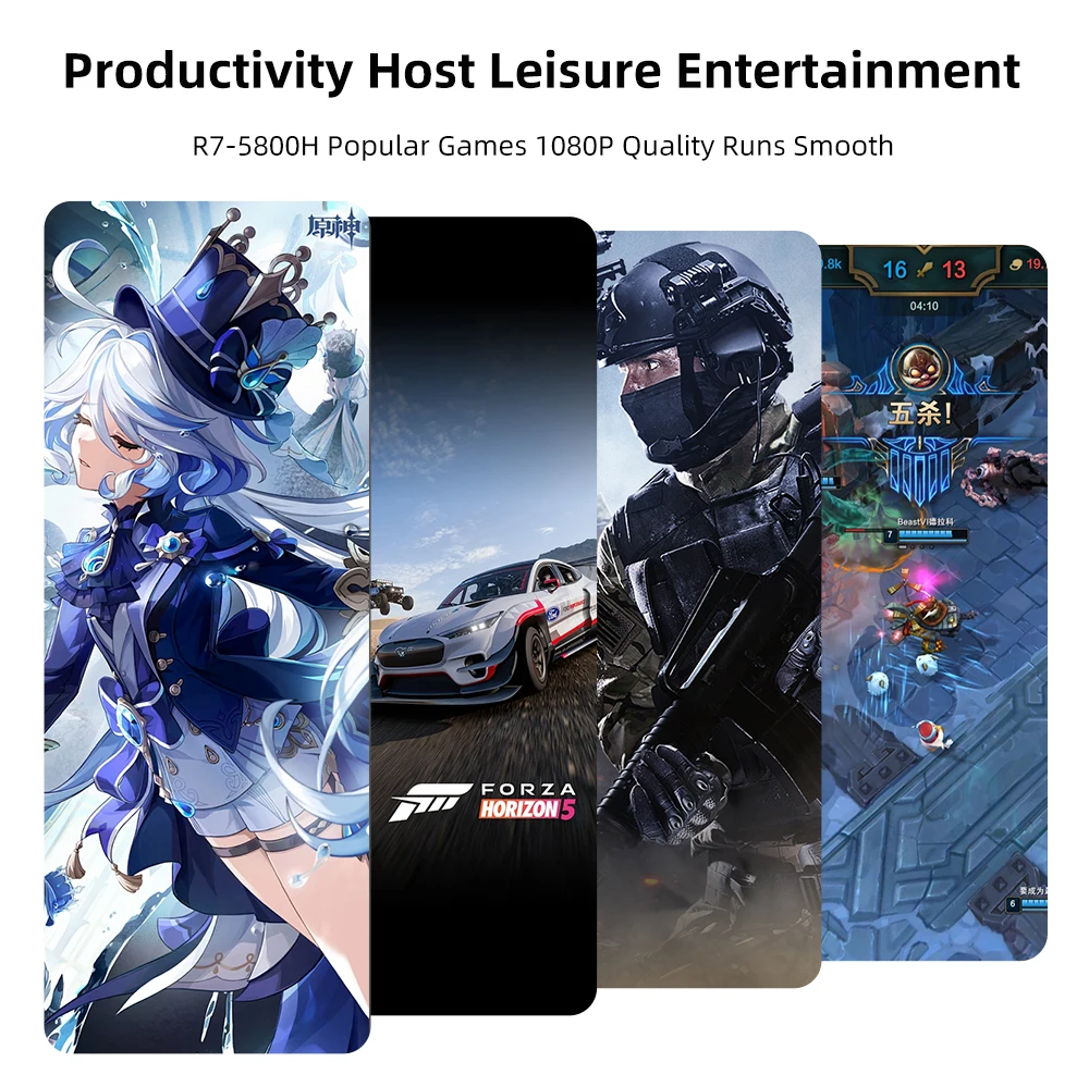 Mini PC Computer voor Juegos AMD 6600H 5800H 4600H 5700U 4300U Procesor Windows 11 Pro DDR4 NVME WIFI6 HDMI VGA