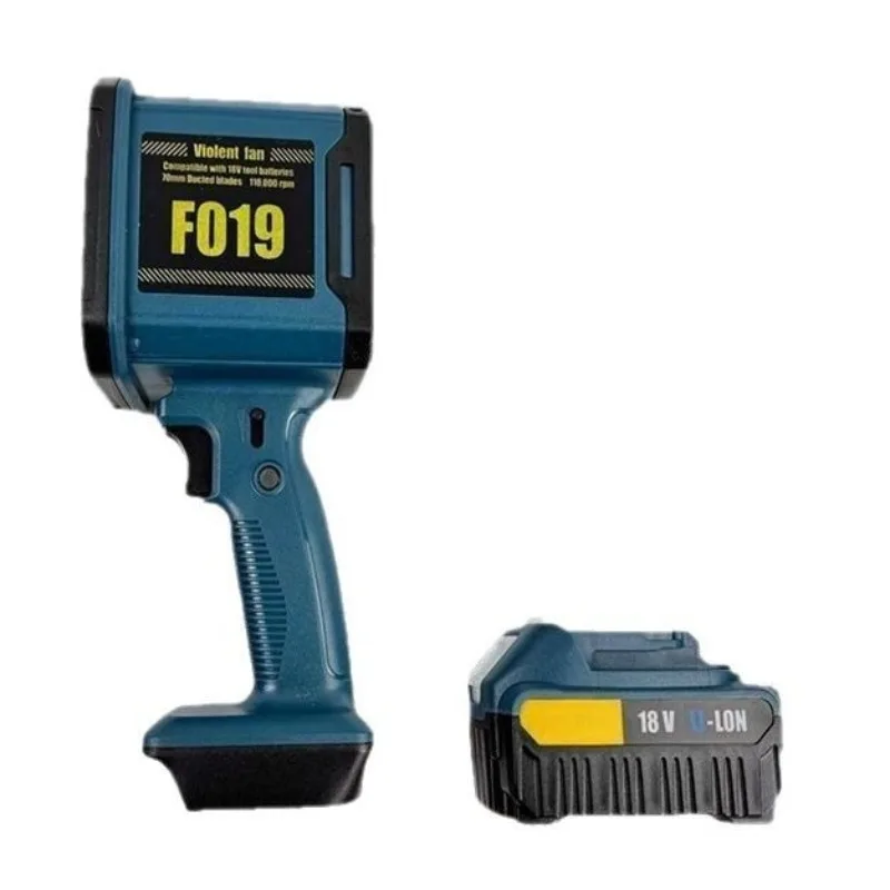 F019 منفاخ نفاث محمول مروحة توربو عنيفة لبطارية ليثيوم 18 فولت مروحة يدوية لاسلكية 12 ورقة شفرة نفخ الثلوج غسيل السيارات