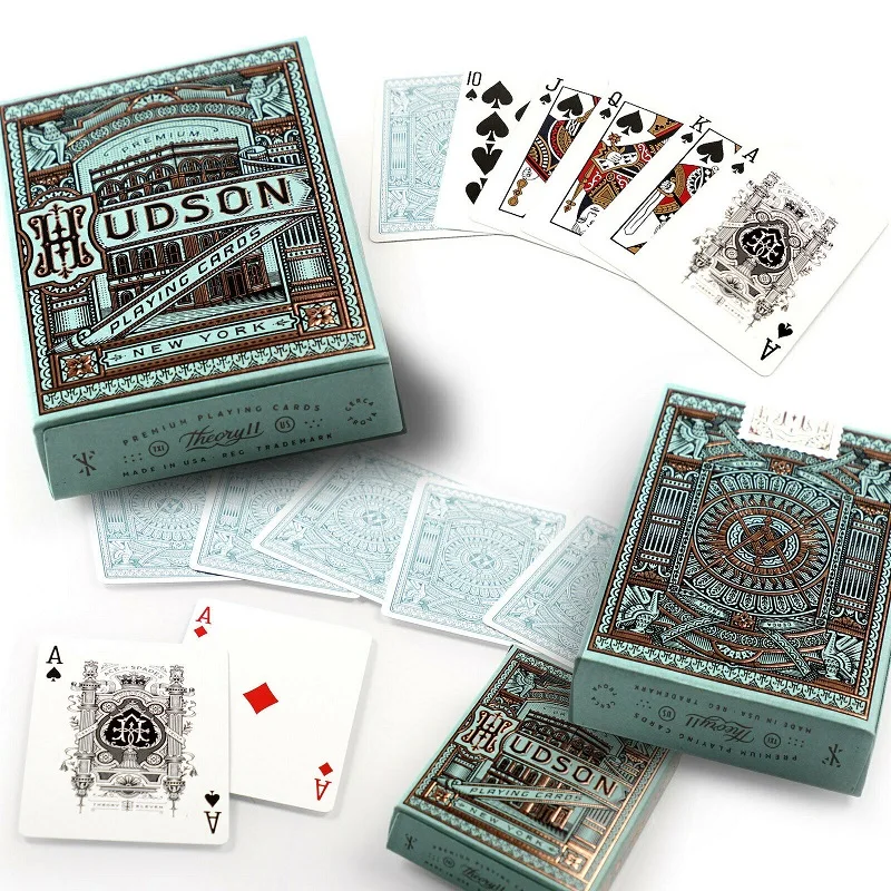 Theory11 Hudson Playing Cards Deck Poker Size Magic Card Games Magic Tricks for Magician