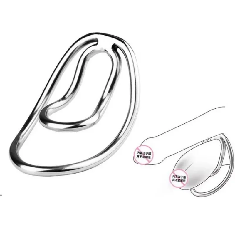 

Sissy Metal Fufu Clip Chastity Device Male Penis Trainingsclip Cock Cage Dick Ring Adult BDSM Bondage Sexy Toys for Man Gay 18+