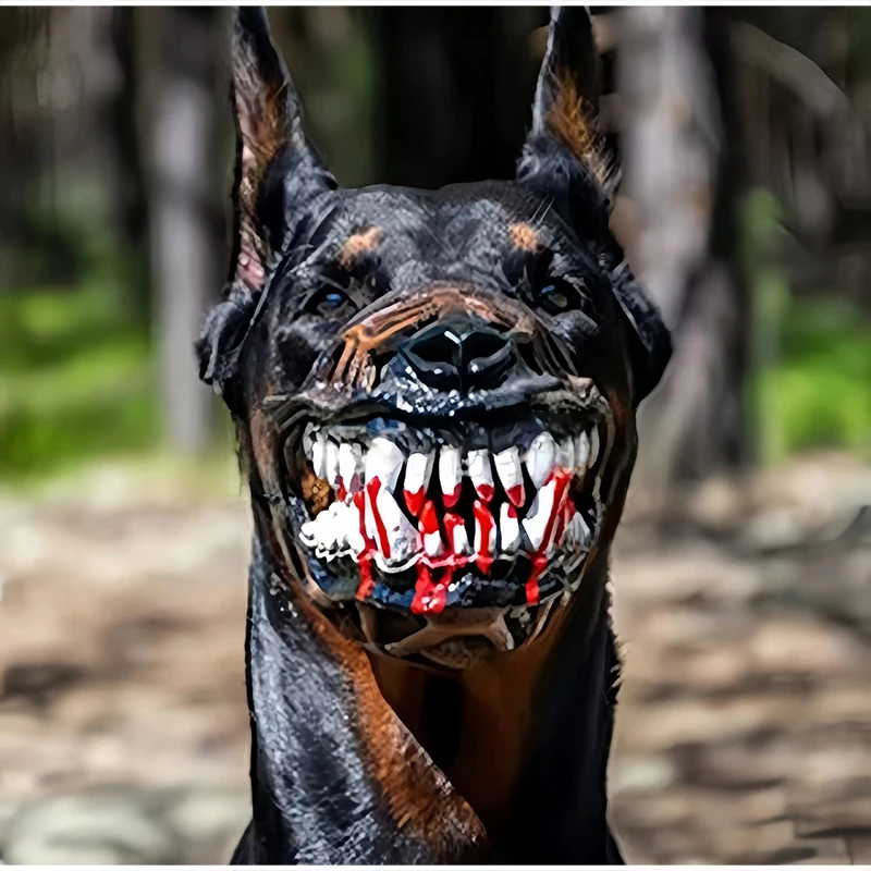 Hundemaulkorb-Maske Halloween Cosplay Haustier-Mundschutz Lustiger Kreativer Tier-Mundschutz Dekoratives Accessoire für Kleine, Mittlere und Große Hunde – Detail 17