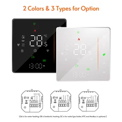 WiFi Smart Thermostat Temperature Controller Weekly Programmable Supports Touch Control/ Mobile APP/ Voice Control Compatible wi