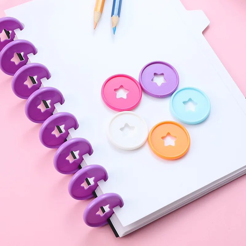 100PCS 35MM Pilz Loch Lose-blatt Büro Versorgung Bindung Disc Planer Bindemittel Ringe Bindung Kunststoff Ringe Notebook
