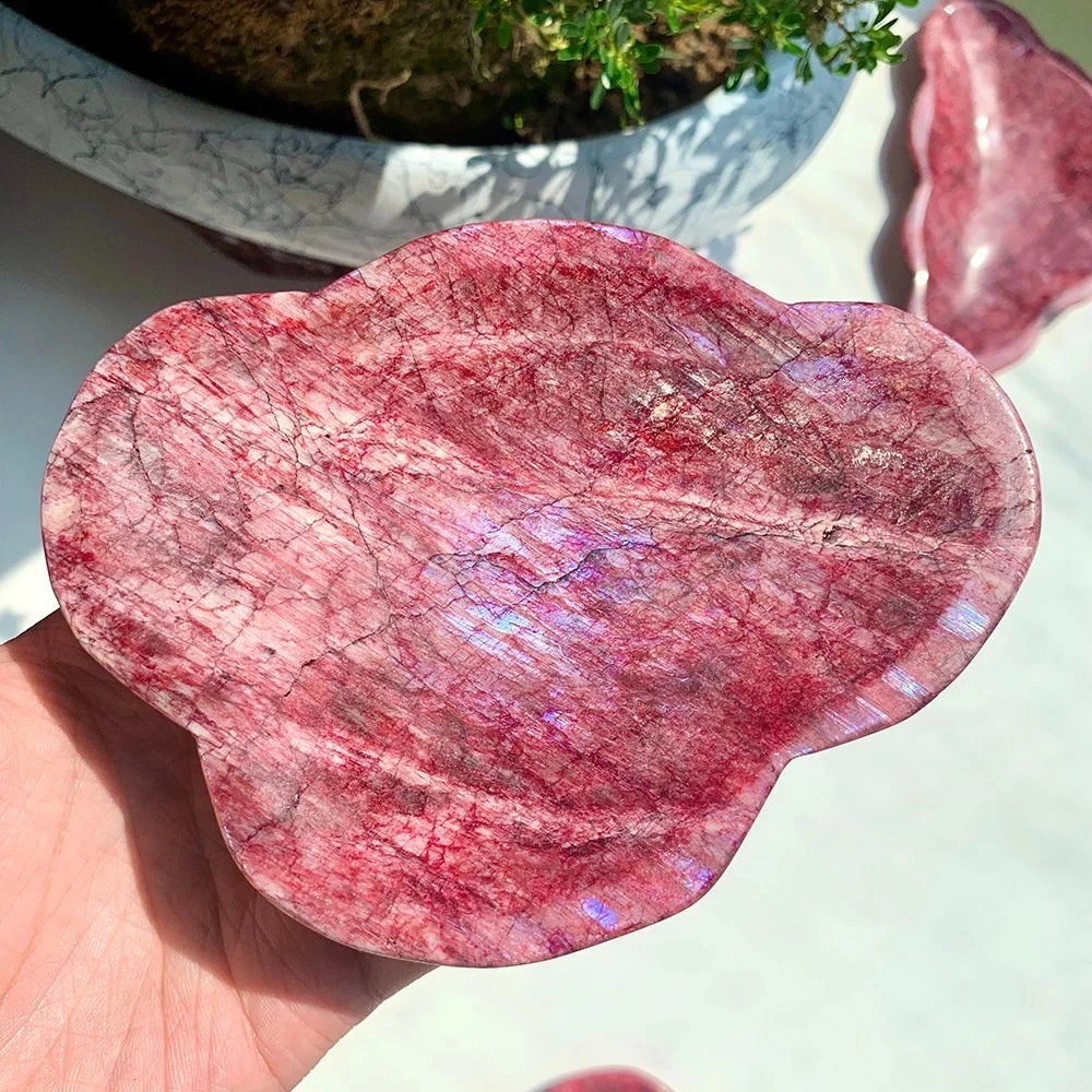 

Artificial Freeform Bowl Made of Red Moonlight for Bohemian Home Decor and As A Distinctive Gift Ideal for Displaying Jewelry