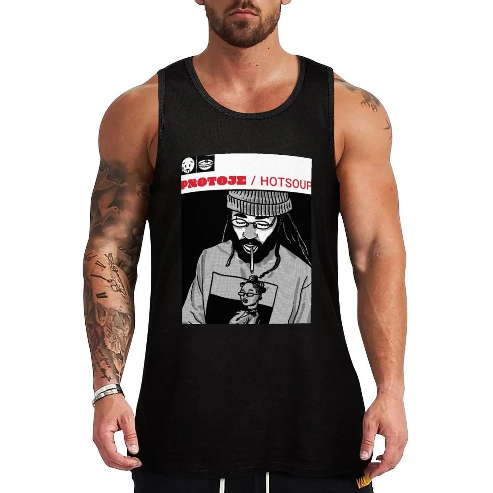 

Protoje by Hotsoup 02 Tank Top Men's gym t-shirt gym accessories man Bodybuilding clothing man