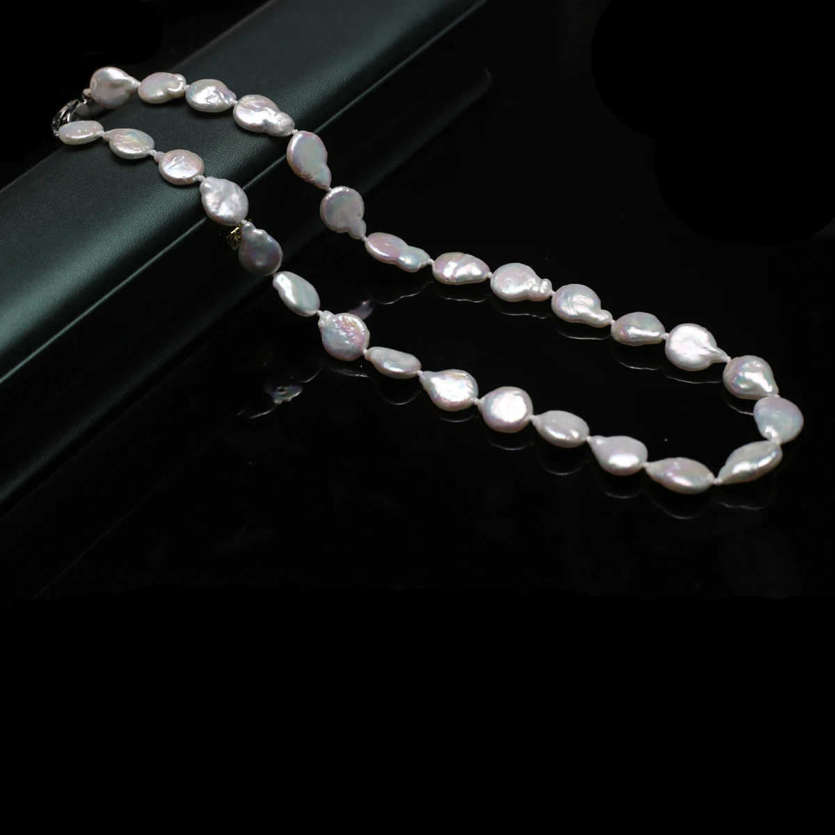 Natural Freshwater White Pearl Necklace Water Droplet Shape Beads Charm Jewelry Accessories for Women Engagement Wedding Gift