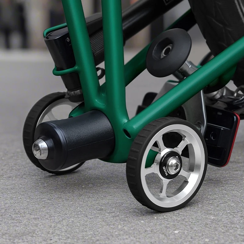 MUQZI Eazy Wheels Folding Bike Roller Wheels Easy Wheels Compatible with Brompton