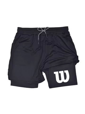 Men Running Shorts 2 In 1 Double-deck Sport Shorts Gym Fitness Short Pants Training Jogging Bottom Men's Clothing