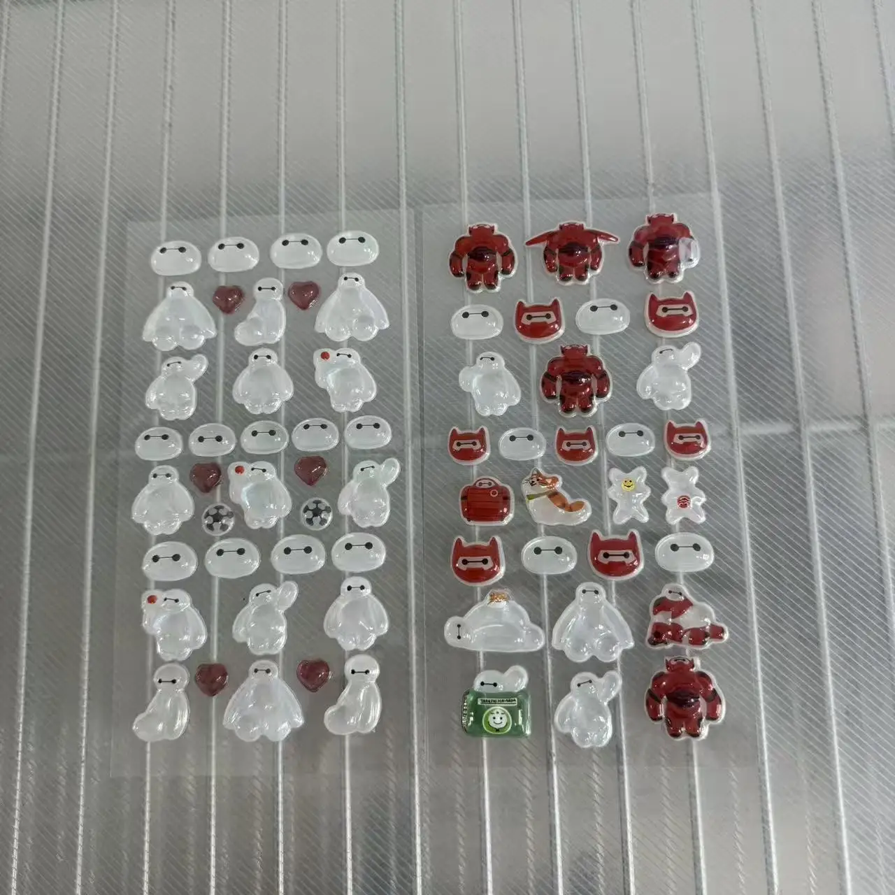 

Kawaii Disney Big Hero 6 Baymax 3D Relief Crystal Phone Case Sticker Cartoon Hand Account Decoration Sticker Student Reward Gift