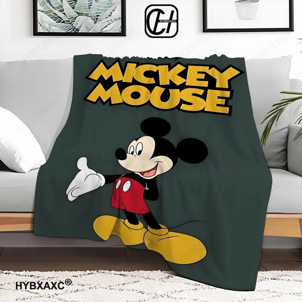 

Disney Mickey Throw Blanket Aesthetic Art Flannel Blanket Portable Home Travel Camping Sofa Picnic Thickening Flannel Blanket